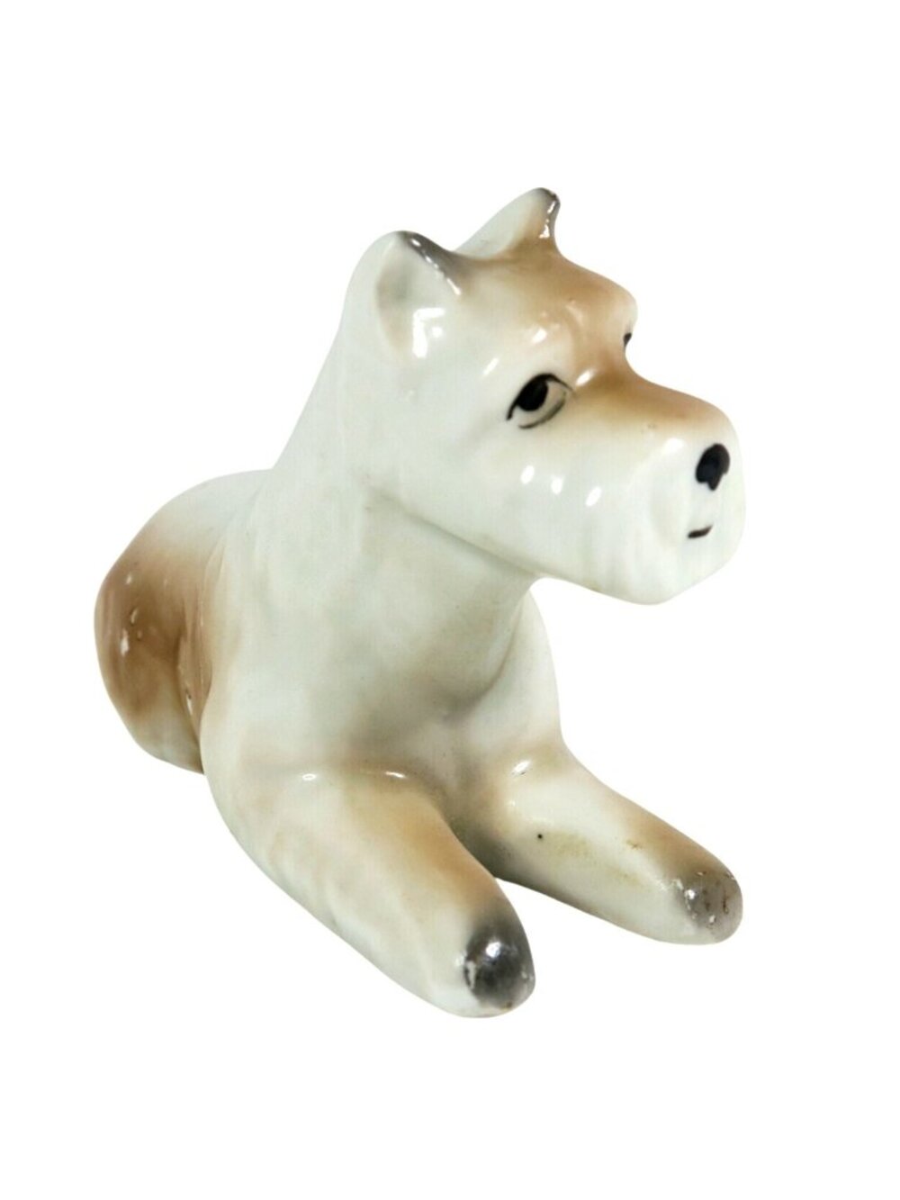 Vintage Japan Porcelain Schnauzer Figurine - 2" x 3.5" Hand‑Painted Dog - Picture 3 of 6